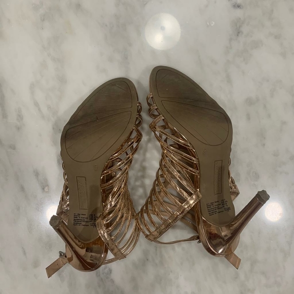 Christian Siriano USA 9 Rose Gold Stiletto 4.5" Heel with Ankle Strap - Picture 6 of 15